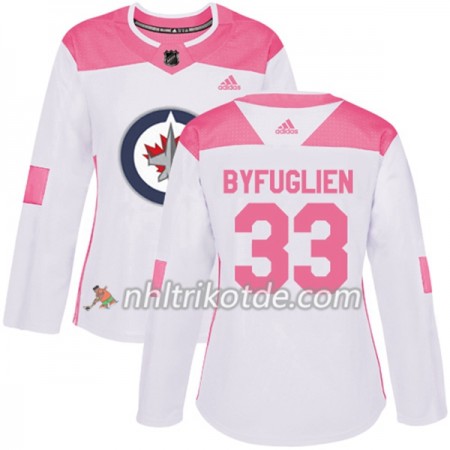 Winnipeg Jets Trikot Dustin Byfuglien 33 Adidas 2017-2018 Weiß Pink Fashion Authentic - Dame